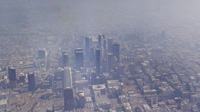 Smog over the LA city skyline