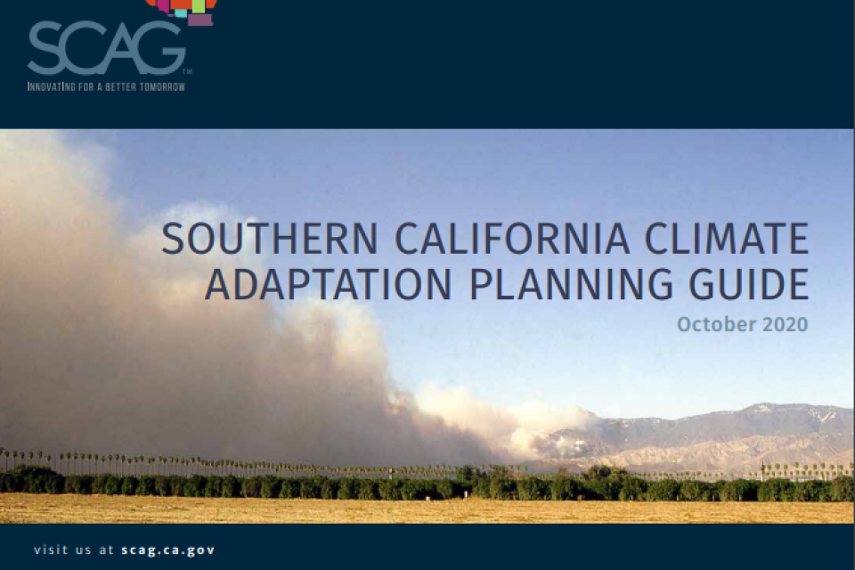 Southern California climate guide cover with smoky sky.