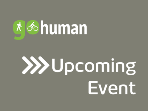 Logo with "gohuman" and "Upcoming Event" in white, green icons.